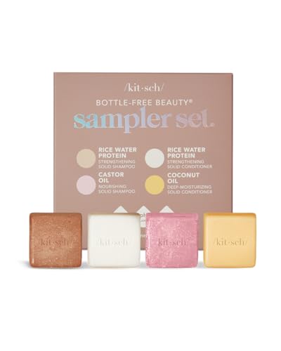 Kitsch 4 Piece Solid Shampoo & Conditioner Set for Thicker Hair