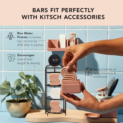 Kitsch Rice Water Shampoo Bar for Hair Growth | Vegan & All Natural Hair Growth Shampoo Bar | Made in US | Rice Shampoo Bar for Strengthening Weak or Damaged Hair | Paraben Free | Sulfate Free, 3.2oz - Image 2