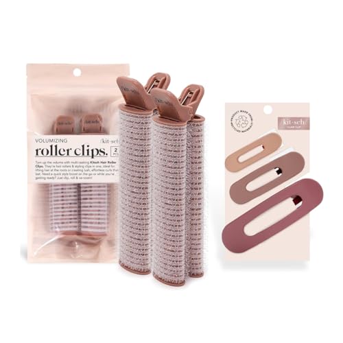 Kitsch Volumizing Hair Clips and Flat Hair Claw Clips (Terracotta) Bundle with a Discount