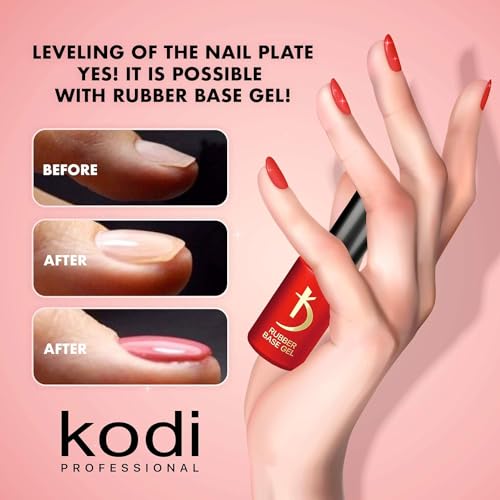 Kodi Professional SET 2in1 Rubber BASE 15ml. (0.5 Fl Oz) + NO STICKY TOP COAT 15ml. without sticky layer (0.5 Fl Oz) Gel LED/UV Nail Polish Coat Soak Off - Image 5