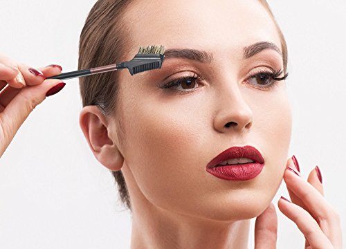 KOOBA Dual-Sided Portable Eyebrow Brush and Eyelash Comb for Effortless Grooming - Image 4