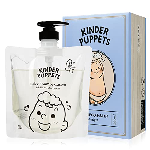 Korean Baby Shampoo & Bath with Natural Surfactants | Gentle Wash for Eczema, Cradle Cap, Dry & Sensitive Skin | Tear-Free | Newborns Infants Toddlers Kids, 11.15 Fl. Oz