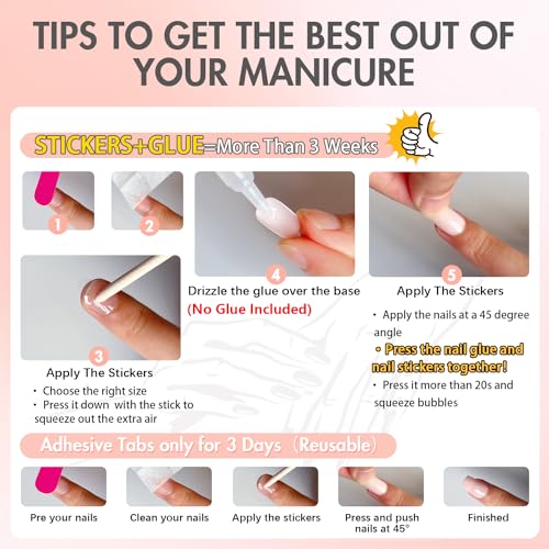 KQueenest Hot Pink Press on Nails Medium Stiletto Almond, Pure Color Acrylic Nails Set Reusable Medium Fake Nails Press ons with Feature for Women in 24PCS - Image 6