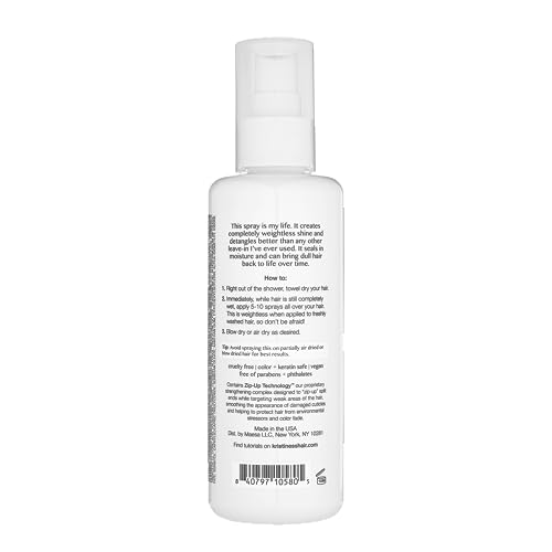 Kristin Ess Hair Weightless Shine Leave In Conditioner Spray for Curly, Straight & Dry Damaged Hair - Vegan, Sulfate Free + Paraben Free - Moisture Repairing Detangler Spray for Frizzy Hair, 8.45 oz. - Image 2
