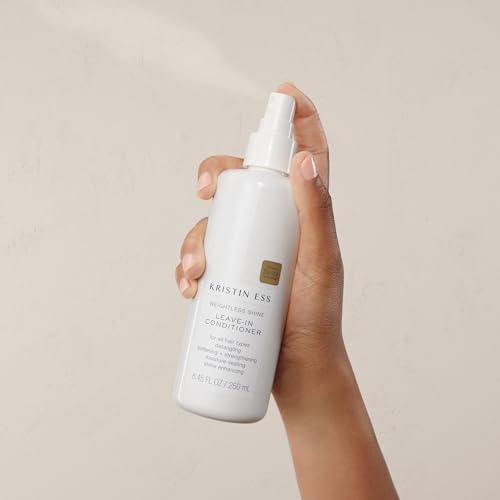 Kristin Ess Hair Weightless Shine Leave In Conditioner Spray for Curly, Straight & Dry Damaged Hair - Vegan, Sulfate Free + Paraben Free - Moisture Repairing Detangler Spray for Frizzy Hair, 8.45 oz. - Image 6