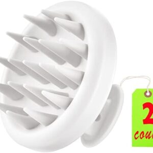 KTKUDY Soft Silicone Scalp Massager Shampoo Brush Set 2 Pack for Itching and Dandruff Relief