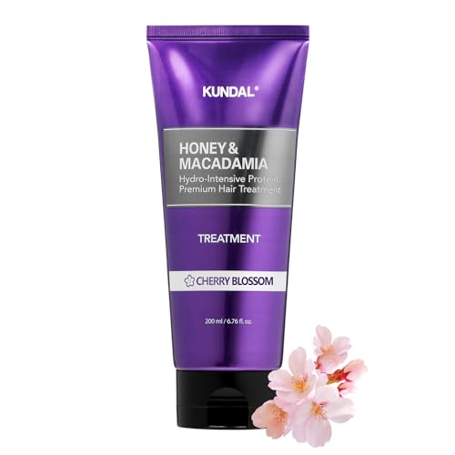 Kundal Cherry Blossom Honey&Macadamia Hydro-Intensive Protein Premium Nature Hair Treatment 6.76 Fl Oz
