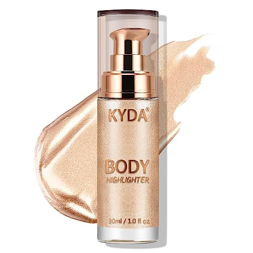 KYDA Rose Gold Waterproof Body Luminizer 1fl.oz. Moisturizing Face and Body Glow Illuminator