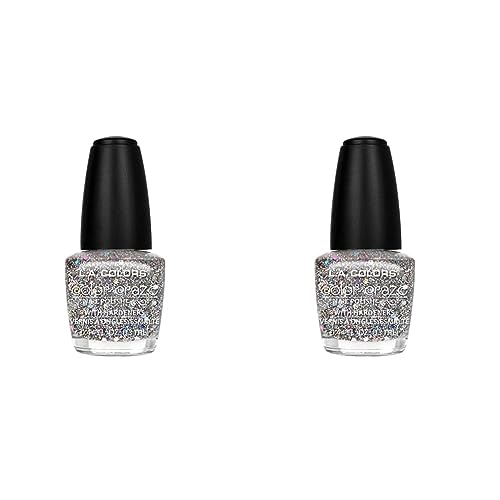 L.A. COLORS Craze Nail Polish, Glitter Bomb, 0.44 Fl Oz (Pack of 2)