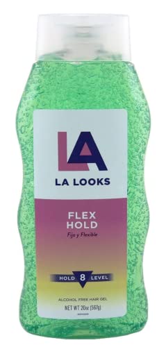 La Looks Gel #8 Flex-Hold 20oz Two-Pack Green for Strong Style