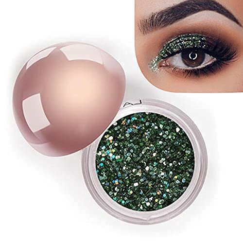 LA Splash Cosmetics Metallic Luster Sparkling Loose Glitter Green Eyeshadow Single Powder for Lips/Hair/Nail/Body - Crystallized Glitter (Appletini) - Image 9