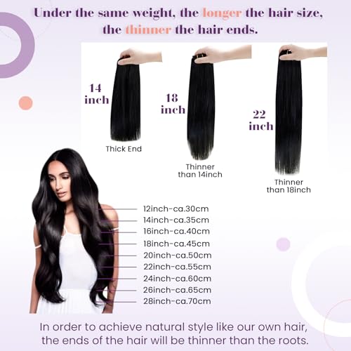 LaaVoo 20 Inch Black Ombre Silver Grey Balayage Straight Human Hair Clip-In Extensions 80g 5pcs - Image 5