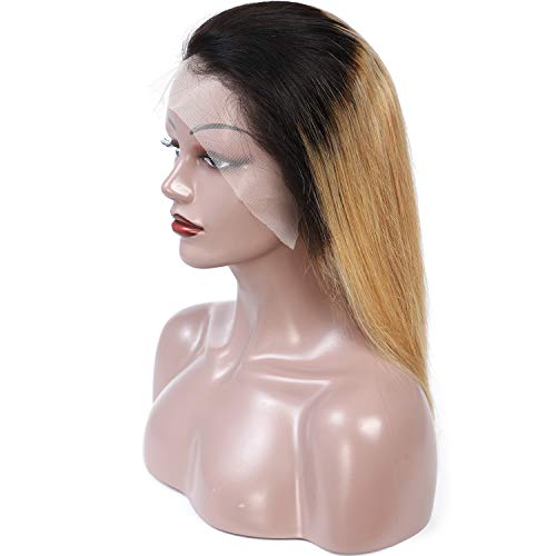 18 Inch Ombre 1B/27 Straight Lace Front Human Hair Wig 150% Density for Black Women - Image 4