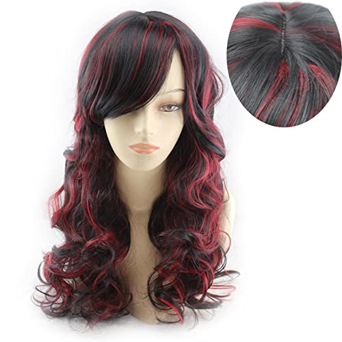 Lace Front Wigs Human Hair Pre Plucked Long Curly Female Long Hair Big Wavy Curly Hair Foreign Trade Border European and American Star Wig Wigs for Women Lace Front Red Wig - Image 3