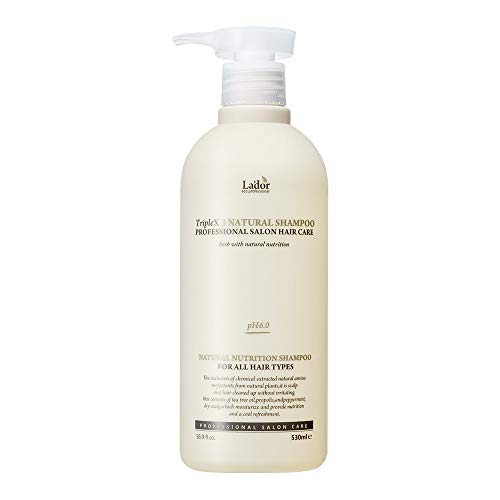 LA'DOR TripleX 3 Deep Cleansing Shampoo for Dry Itchy Sensitive Scalp Dandruff Naturally-derived Ingredients Tea Tree Lemon Lavender Sulfate-free Korean Hair Care
