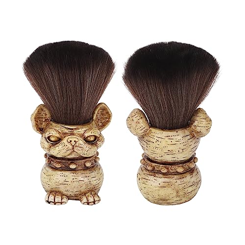 Large Neck Dust Collector Brush Soft and Comfortable Resin Handle Hair Brush Ideal Gift Hair Brush Nylon Wool Neck Dust Collector for Hair Cutting Hairdressing and Shaving