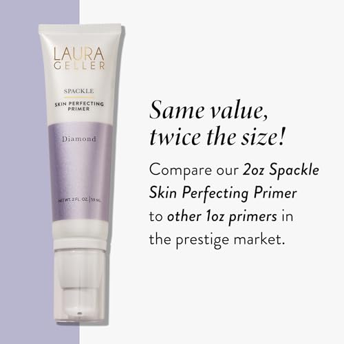 LAURA GELLER NEW YORK Illuminating Duo: Baked Balance-n-Glow Illuminating Foundation, Fair + Spackle Skin-Perfecting Makeup Primer, Diamond - Image 4