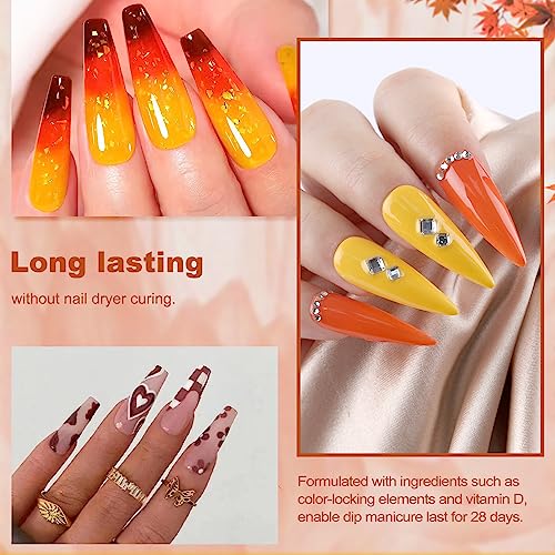 Lavender Violets 42 Colors Dip Powder Nail Kit Starter Yellow Orange Red Nude Pink Blue Green Brown Dipping Powder Set for Home Salon Dip Manicure - Image 6