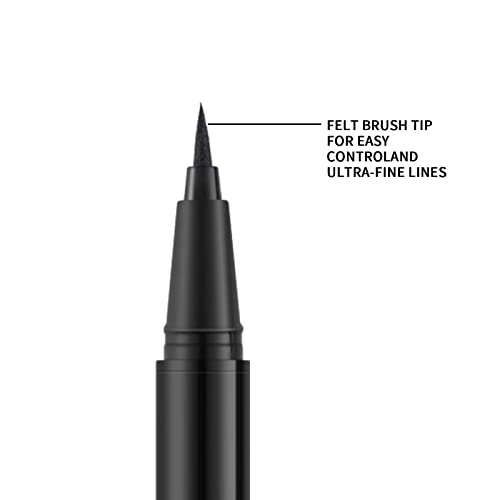 LAVONE Brown Ultra-Fine Tip Liquid Waterproof Eyeliner, Quick Drying, Includes Hair Clips - Image 4