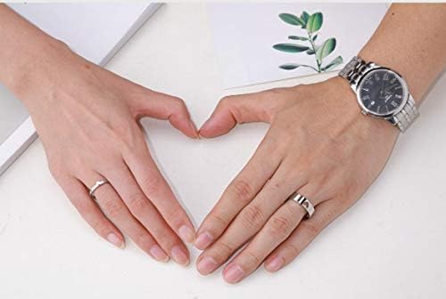 LAVUMO Matching Heart Promise Rings for Couples I Love You Engagement Wedding Ring Band Sets for Him and Her Stainless Steel High Polished Comfort Fit - Image 5