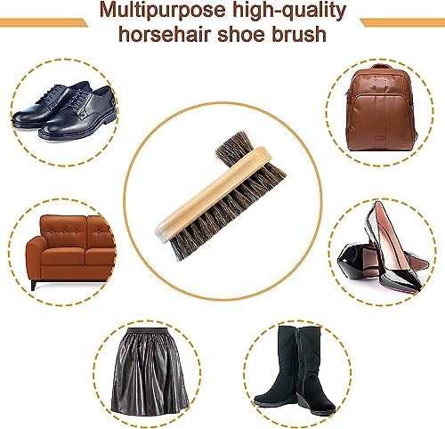 Genuine Leather Shoe Care Kit 12-Piece Set with Buffing Cloth for Cleaning and Maintenance - Image 6