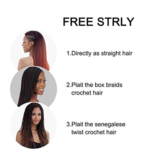 Liang Dian 22 Inch Pre-Stretched Synthetic Braiding Hair Extensions 6 Packs Mixed Colors - Image 6