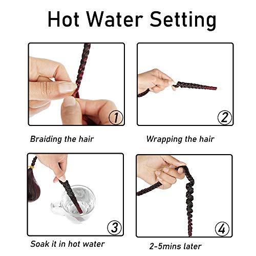 Liang Dian 22 Inch Pre-Stretched Synthetic Braiding Hair Extensions 6 Packs Mixed Colors - Image 7