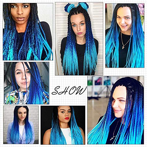 Liang Dian 22 Inch Pre-Stretched Synthetic Braiding Hair Extensions 6 Packs Mixed Colors - Image 2