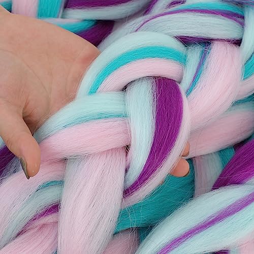 Liang Dian 24 Inch Jumbo Braiding Hair Extensions 3pcs Fiber Mix 4 Tones - Image 5