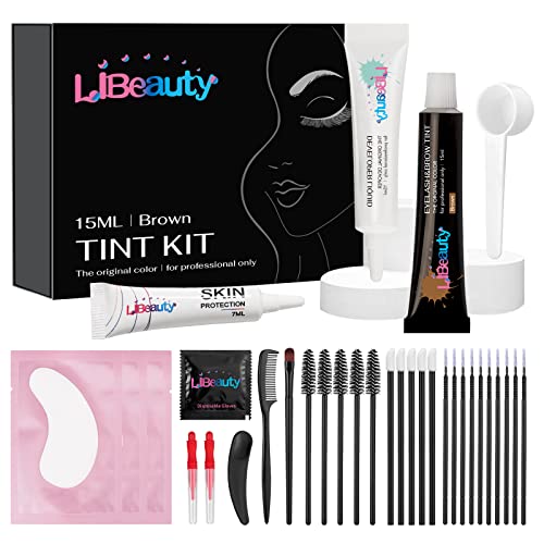Libeauty Brown Eyelash and Eyebrow Color Kit for Home Use 1 Kit