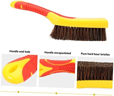 LIFKOME Hair Brush Deck Scrub Brush Sofa Cleaning Brush Leather Bag Cleaning Brush Shoe Polish Brush Men Beard Brush Duty Cleaning Leather Brush Sweep Man Bristle Brush Bristles - Image 7