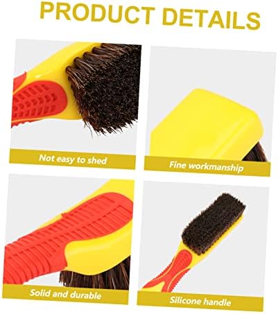 LIFKOME Hair Brush Deck Scrub Brush Sofa Cleaning Brush Leather Bag Cleaning Brush Shoe Polish Brush Men Beard Brush Duty Cleaning Leather Brush Sweep Man Bristle Brush Bristles - Image 5