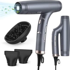 Lightweight Foldable High-Speed Travel Hair Dryer with Negative Ion Technology