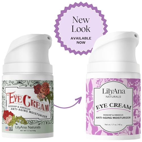 LilyAna Naturals Eye Cream for Dark Circles and Puffiness, Under Eye Cream for Wrinkles and Bags, Anti Aging Eye Cream helps Improve Dryness; for Sensitive Skin - 1.7 oz - Made in USA - Image 2