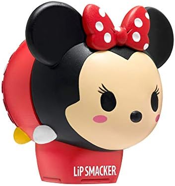 Lip Smacker Disney Minnie Mouse Tsum Tsum Flavored Lip Balm, Minnie Strawberry Lollipop, Clear, For Kids