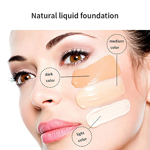 Liquid concealer Foundation Facial Cream Foundation Light and long-lasting liquid foundation Concealer foundation oil - 03# - Image 3