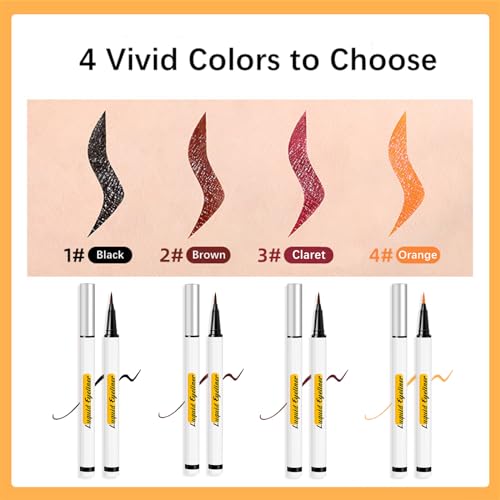 Brown Ultra Fine Tip Liquid Eyeliner Pen Waterproof Smudgeproof Quick Drying 1 Piece - Image 3