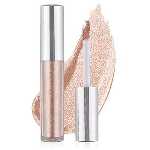 Liquid Glitter Eyeshadow, Shimmer Cream Eye Shadow Quick-Drying, Non-Sticky, Blendable Long Lasting Waterproof Brightener Shiny Highlighter Eye Shadow Make Up Set 02