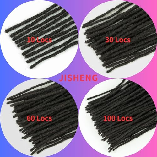 Loc Extensions Human Hair Dread Extensions Dreadlock Extensions Human Hair for Women Men Kids 0.4 cm 10 Inch 10 Strands Full Head 100% Handmade Permanent Real Human Hair Locs Can be Dyed Bleached - Image 8