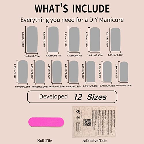 Long Coffin Nude Spider Ghost Halloween Press On Nails Acrylic Kit for Women 24 Count - Image 5
