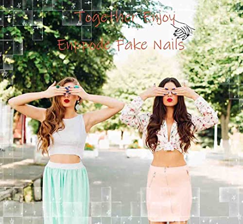 Long Fake Nails French Tip Press on Nails Coffin Stick on Nails with Butterfly Design Purple Nails for Women - Image 5