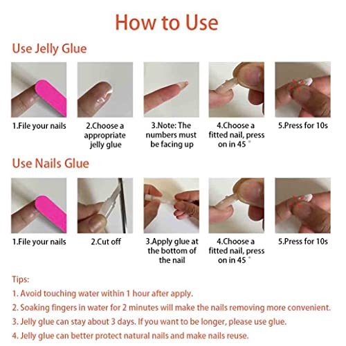 Long Fake Nails French Tip Press on Nails Coffin Stick on Nails with Butterfly Design Purple Nails for Women - Image 4