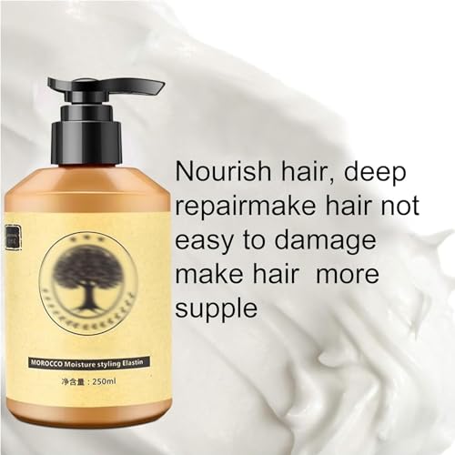 Long-Lasting Styling Moroccan Volume Moisturizing Elasticity, Curl Defining Cream, Curling Cream, Curl Care Elastic Cream for Curly Hair (1PCS) - Image 5