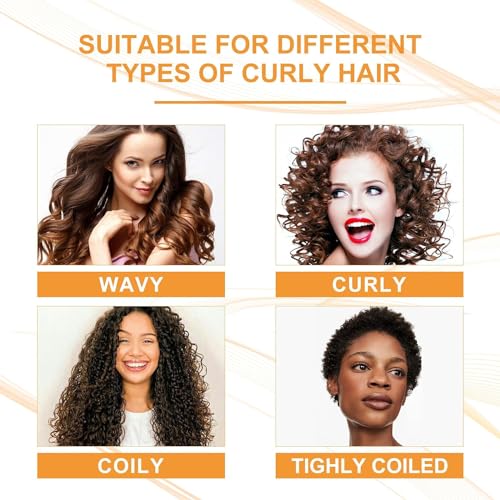 Long-Lasting Styling Moroccan Volume Moisturizing Elasticity, Curl Defining Cream, Curling Cream, Curl Care Elastic Cream for Curly Hair (1PCS) - Image 4