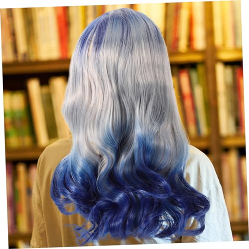 Long Wavy Curly Bangs Synthetic Wig for Cosplay and Role Play Outfits - Image 8
