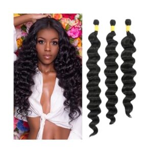 100% Remy Human Hair Deep Wave Bundles, Loose Weave, 8-40 Inch, 1-4 Piece Sets