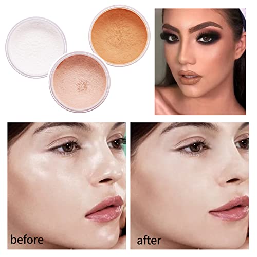 Loose Face Powder, Oil Control Face Pressed Powder,Loose Baking Face Setting Powder Makeup, Natural Matte Smooth Setting Powder Long-lasting Waterproof,8g (02# Pink Complexion) - Image 6