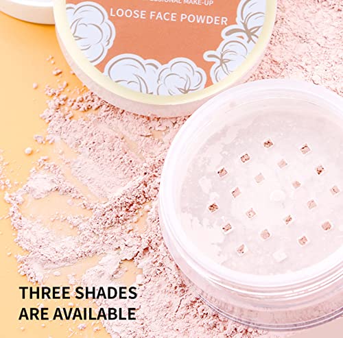 Loose Face Powder, Oil Control Face Pressed Powder,Loose Baking Face Setting Powder Makeup, Natural Matte Smooth Setting Powder Long-lasting Waterproof,8g (02# Pink Complexion) - Image 3