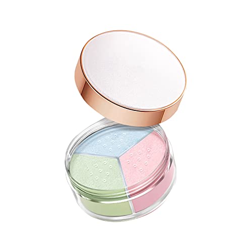 Loose Powder,Setting Powder Makeup Powder Powder Foundation Face Makeup Full Coverage Correct Dark Yellow Brighten Redness