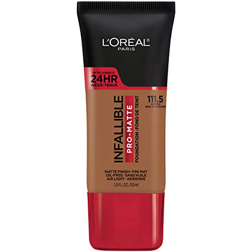 L'Oreal Paris Cosmetics Makeup Infallible Pro-Matte Liquid Longwear Foundation, Nutmeg, 1 fl oz
